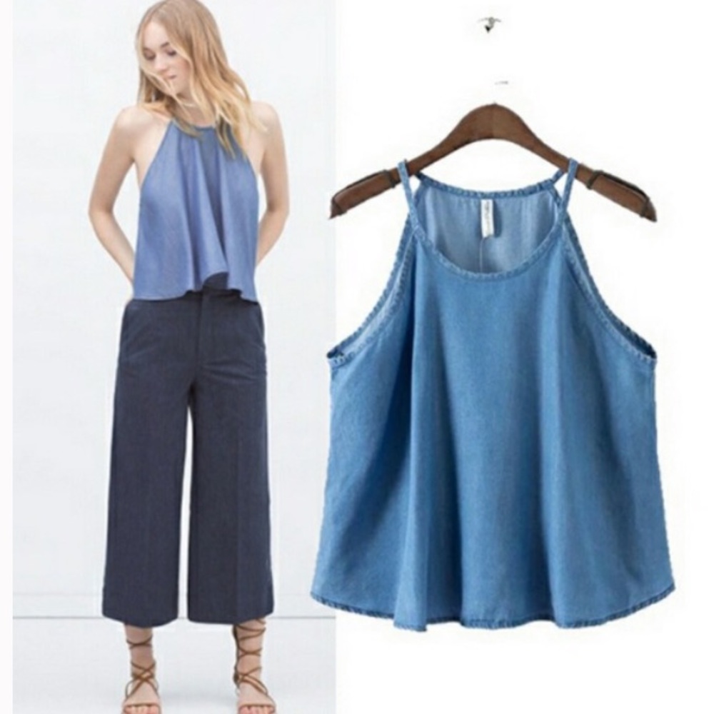 Flowy Denim Zara Tank Top